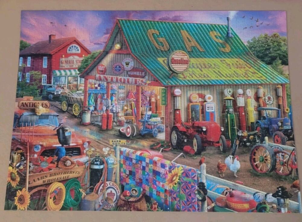 Buffalo Games Puzzle 1000 Piece Antique Market Country Life